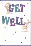 Overflowing with joy and warmth, this get well card brings a smile as instantly as the sight of wildflowers blooming by Hackney Marshes. Two loveable companions-a plump teddy bear and a floppy-eared puppy-spring from the card, caught mid-motion as they share a get well wish. They balance and embrace bold letters shaded in rich violets and fresh teals, standing out against a creamy, welcoming backdrop. Across the scene, twinkling blue and purple stars add a sense of playful optimism, as if scattering hope to the winds drifting over Mabley Green. Every brushstroke of fur seems soft enough to touch-a comforting detail that mirrors the tactile joy of a Hackney Marshes Flowers bouquet. The card exudes genuine encouragement, offering a visual embrace perfect for anyone in need of cheer, whether at home near the River Lea or recovering in hospital nearby. Sending this, accompanied by fresh blooms, is a gentle, uplifting gesture-a true balm of kindness for a friend or loved one in Hackney.